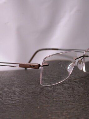 Silhouette Titan Frameless Brown and Silver Light Eyeglasses Made in Austria